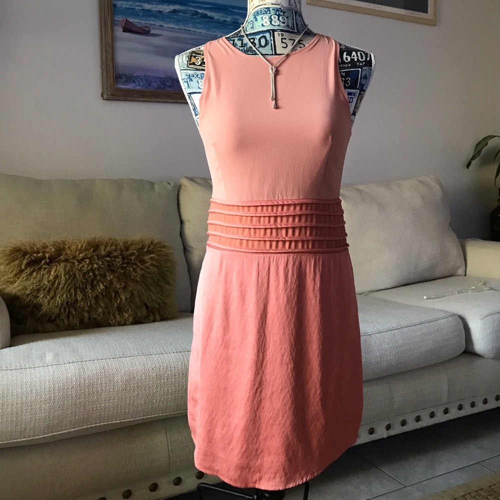 Three of something Tawny Orange fitted dress